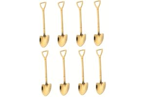 8pcs Stainless Steel Coffee Scoops, Creative Pointed Shovel Spoons for Coffee, Ice Cream, Dessert, Kitchen & Dining Accessori