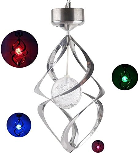 Eggdis Solar Power Light Wireless Waterproof Wind Spinner LED Light Outdoor Garden Courtyard Hanging Lamp Lawn Light