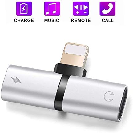 Headphone Jack Adapter for iPhone 8/8Plus Headphone Adapter for iPhone X/XS/8/8Plus/7/7Plus Converter Aux Adapter Accessories Cables & Audio Connector 2 in 1 Earphone Splitter Adaptor Support iOS 12