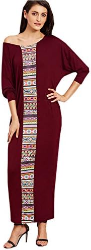 Chanyuhui Women Dress, 2018 Women Batwing Long Sleeve Crew Neck Boho Long Maxi Evening Party Cocktail Muslim Dresses