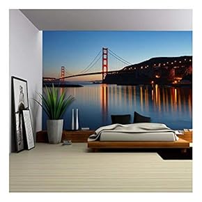 Golden Gate Bridge at Twilight. San Francisco, USA - Removable Wall Mural | Self-Adhesive Large Wallpaper - 66x96 inches