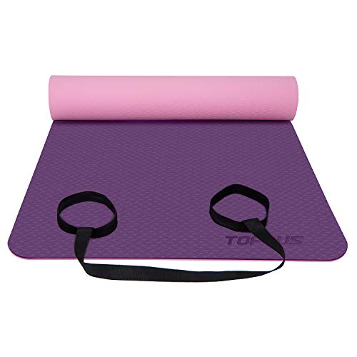 TOPLUS Yoga Mat, 1/4 inch Non-Slip Yoga & Exercise Mat with Carrying Strap, Eco Friendly Workout Mat - for Yoga, Pilates and Floor Exercises - Thumbnail 6