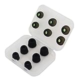 6 Pairs A Set Memory Foam + Silicone Ear Pads Replacement S/M/L Size Comfortable Noise Isolating Headphone Accessories Kit Earbuds Ear Tips (Black)