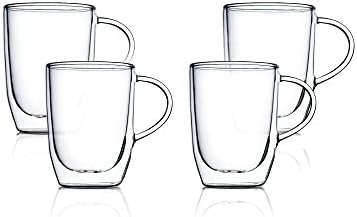 Home Fashions Double Wall Insulated Glasses, Set of 4 (17oz Set-4)