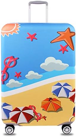 Travel Luggage Cover Trolley Case Protective Cover Fits 18-32 Inch Luggage(Sunny Beach,XL)
