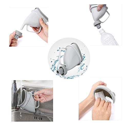 Unisex Female Male Reusable Portable Urinal Device Travel Mobile Toilet Camping Pee Urinal Outdoor Emergency Sitting Standing Urination