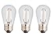 Newhouse Lighting S14LED18 Outdoor 2W S14 Vintage LED Filament Replacement String Light Bulbs Standard Base, 3-Pack, Dimmable, Clear