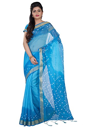 Rajnandini women s bandhani printed kota silk cotton sa…