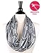 Arrow Pattern Infinity Scarf for Women - Travel Scarf with Hidden Pocket - Women Infinity Scarves for All Seasons (Grey)