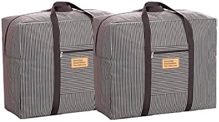 OOC Storage Bags 100L Super Extra Large Strong Storage Bag with Zips Moving Bags 600D Oxford Fabric Waterproof Organizer Bags Ideal For Bedding, Duvets, Pillows, Clothes or Moving home 2pcs(Brown)