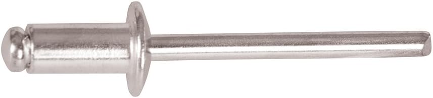 Fixman 567399 Open-End Dome Head Blind Rivets 4.8 x 10mm / 3.5-5.5mm Grip Range Pack of 250, Silver - Image 3