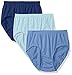 Bali Women's Comfort Revolution Seamless Brief Underwear, Microfiber Stretch Panty, 3-Pack, in The Navy/Hot Springs Blue/Country Spearmint, 7