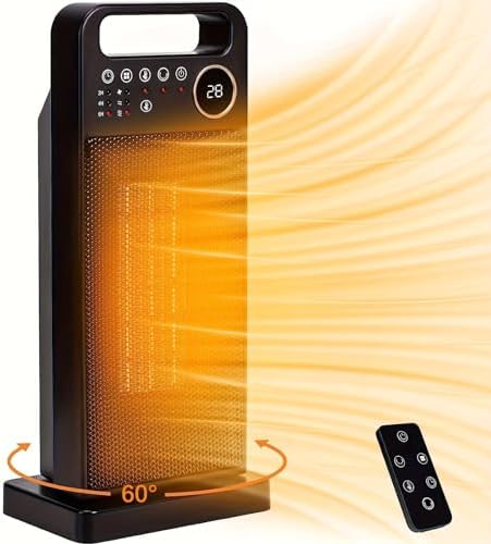 brosoza Space Heater for Indoor Use with Remote Control Digital