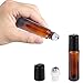 Essential Oil Bottles,10ml-7Pack DorisMax Amber Brown Glass Bottles with Roller Balls and Black Cap with 3X Dropper Include