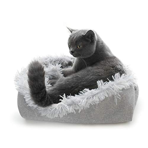 4CLAWS Furry Pet Bed/Mat (Convertible) Grey Pricepulse