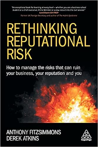 Rethinking Reputational Risk How To Manage The Risks That Can Ruin Your Business Your Reputation And You Amazon Com Br Rethinking Reputational Risk How To Manage The Risks That Can Ruin Your Business Your Reputation And You Amazon Com Br