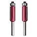 EnPoint™ Carbide Bottom Ball Bearing 2-Flute Straight Flush Trim Plunge Router Bit 1/4 Shank 1/2 Cut Dia 1-3/16 Cut Length CNC Rosewood Plywood Laminate Template Pattern Routing Cutter