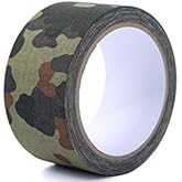 PLAXIARY 5cm x 10m Strong Adhesive Protective Camouflage Tape - Camo Wrap Tape - Non Reflective - Camouflage Fabric Tape for Outdoor Hunting Camping