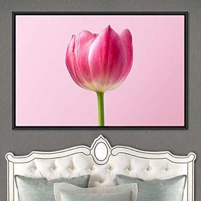 signwin Framed Canvas Wall Art Pink Flower Snapshot...