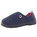 Women's Comfort Polar Fleece Slip on Slippers Color Block Memory Foam House Loafers Shoes w/ Indoor, Outdoor Sole