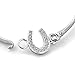 Heart of Charms Heart Love Mom or Best Friend Bracelets Horseshoe Saddle U Pave Bangle Cuff Bracelets (Horseshoe)