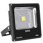 Ustellar 30W Outdoor LED Flood Lights 2250 Lumen Super Bright IP66 Waterproof Floodlight Equivalent to 75W HPS Bulb 6000K Security Lights - Daylight White