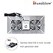 Durablow 220 CFM Air-Out Stainless Steel Crawl Space Vent Fan, Dual Fans with Dehumidistat & Thermostat, Foundation Vent, Radon Mitigation, for Crawl Space, Basement (Stainless Steel 430, M2D-S430)