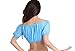 ZLTdream Belly Dance Lanterns Short Sleeve Bra Top with Chest Pad Blue