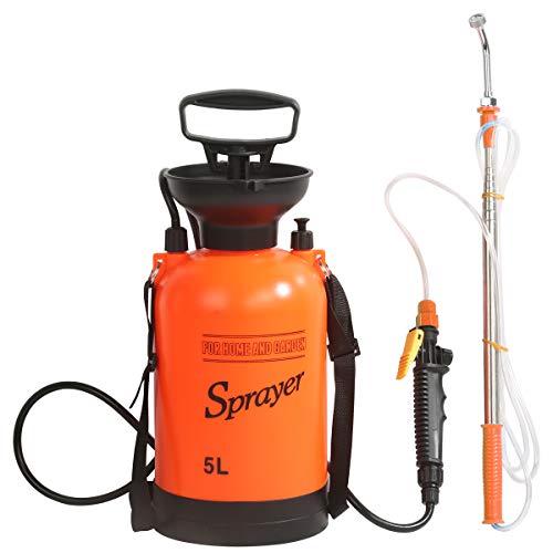 CLICIC 1.3 Gallon Pressure Sprayer Lawn Yard and Garden Sprayer, with 2 Kinds of Sprinkling Modes, Spray 16.4 Feet - Thumbnail 6