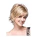 LEJIMEI Short Blonde Wigs for White Women Straight Bob Hair Wigs with Bangs Heat Resistant Synthetic Full Wigs for Women Natural as Real Hair 110g (Blonde) LM050