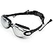 Orgrim Swimming Goggles with Siamese Ear Plugs - UV Protection Anti Fog - Best Adult Swim Goggles (Blue) (Black)