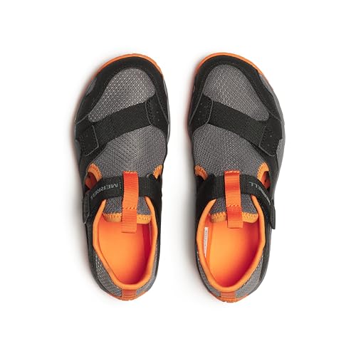 Merrell Hydro Quest Sport-Sandalen für Kinder, Unisex, Grau/Schwarz, 28 EU