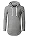 URBANCREWS Mens Hipster Hip Hop Classic Pullover Hooded Jacket HGRAY LARGE