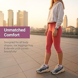 SATINA High Waisted Capri Leggings for Women