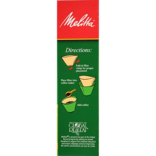 Melitta 4 Cone Coffee Filters, Natural Brown, 100 Count (Pack Of 6