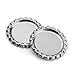 IGOGO 100 PCS Flattened Chrome Bottle Caps – Chrome Silver, 1 Inch Smooth DIY Craft Caps for Jewelry Making, Hair Bows, Resin Projects, Pendants, Scrapbooking, Art Projects