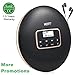 Portable CD Player for Car, HOTT Compact Discman CD Player Walkman MP3 Music CD Player with Earbuds, LCD Display, Electronic Skip Protection and Anti-Shock Function - Black