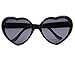 Armear Women Fashion Oversized Heart Sunglasses Retro Lady Girl Cute Love Shaped Large Plastic Eyeglasses Black