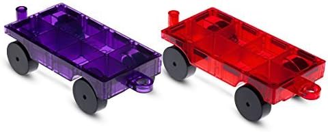 Playmags 2 Piece Car Set - Compatible with All Magnetic Tiles by Playmags