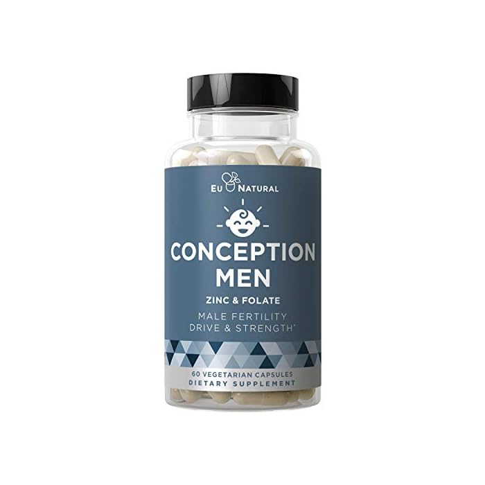Conception Men Fertility Vitamins – Male Optimal Count, Motility Strength, Healthy Volume Production – Zinc, Folate…