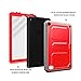 Fintie Impact Resistant Case for Amazon Fire (Previous 5th Generation, 2015 7 inch) - [CaseBot Tuatara] Rugged Unibody Hybrid Full Protective Bumper Cover with Built-in Screen Protector, Red