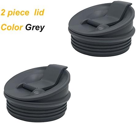 Grey 2 Pack Sip & Seal Lid Fit for Nutri Ninja blender series with BL660/BL663/BL663CO/BL665Q/BL771/BL773CO/BL810/BL820/BL830/QB3000/QB3000SSW/QB3004/QB3005