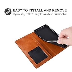 Dedux Portafoglio Custodia Cover Compatibile con Oppo A73 5G, Cover per Biglietti da Visita in Pelle Retro con Chiusura… - immagine 6