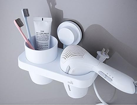 Amazon ドライヤーホルダー ドライヤー収納 ドライヤーラック ヘアドライヤーホルダー 壁に引っ掛けるスタンド 収納 ホワイト 壁掛け収納ラック 清潔感 粘着力抜群 耐荷重 クローゼット吊り下げ収納 オンライン通販