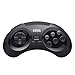 Retro-Bit Sega Genesis 2.4 GHz Wireless Controller 8-Button Arcade Pad for Sega Genesis Original/Mini, Switch, PC, Mac – Includes 2 Receivers & Storage Case – Blackthumb 1