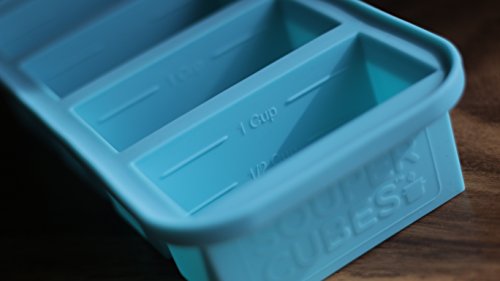 Souper Cubes Extra-Large Silicone Ice Cube Tray - makes 4 perfect 1cup portions - freeze soup broth or sauce