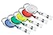 Retractable Badge Holder Carabiner Reel Clip On ID Card Holder Translucent, Pack of 5- Assorted Colors