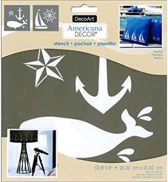 Decoart Americana Decor Stencil 8x8 Nautical