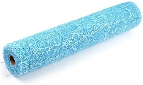 BOZA ROSE-LINEN Floral Decorative Flower Wrapping Mesh Fabric Paper Material, Soft and Flexible, Sky, 60 cm X 10 yard (Each Roll)