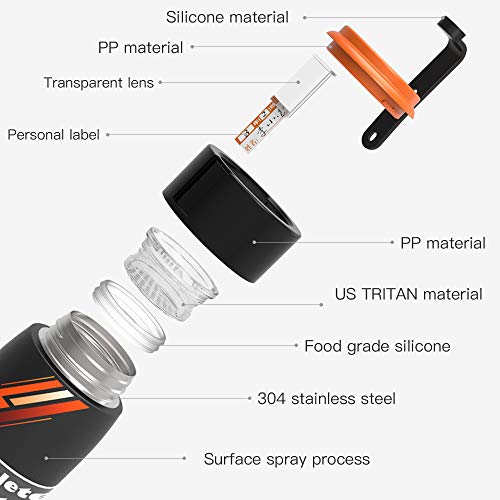 FEIJIAN Thermos Insulated Water Bottle Sport Water Bottle, 17 oz (500 ml)